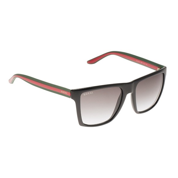 Gucci rectangle wayfarer sunglasses red green stripe GG 3535/s - Picture 2 of 9